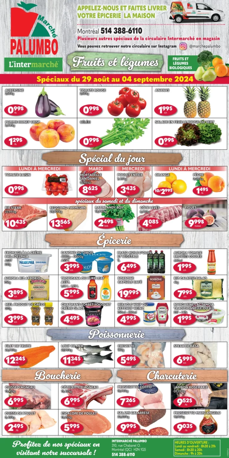 Circulaire Intermarché Palumbo Du 29 août au 4 septembre 2024