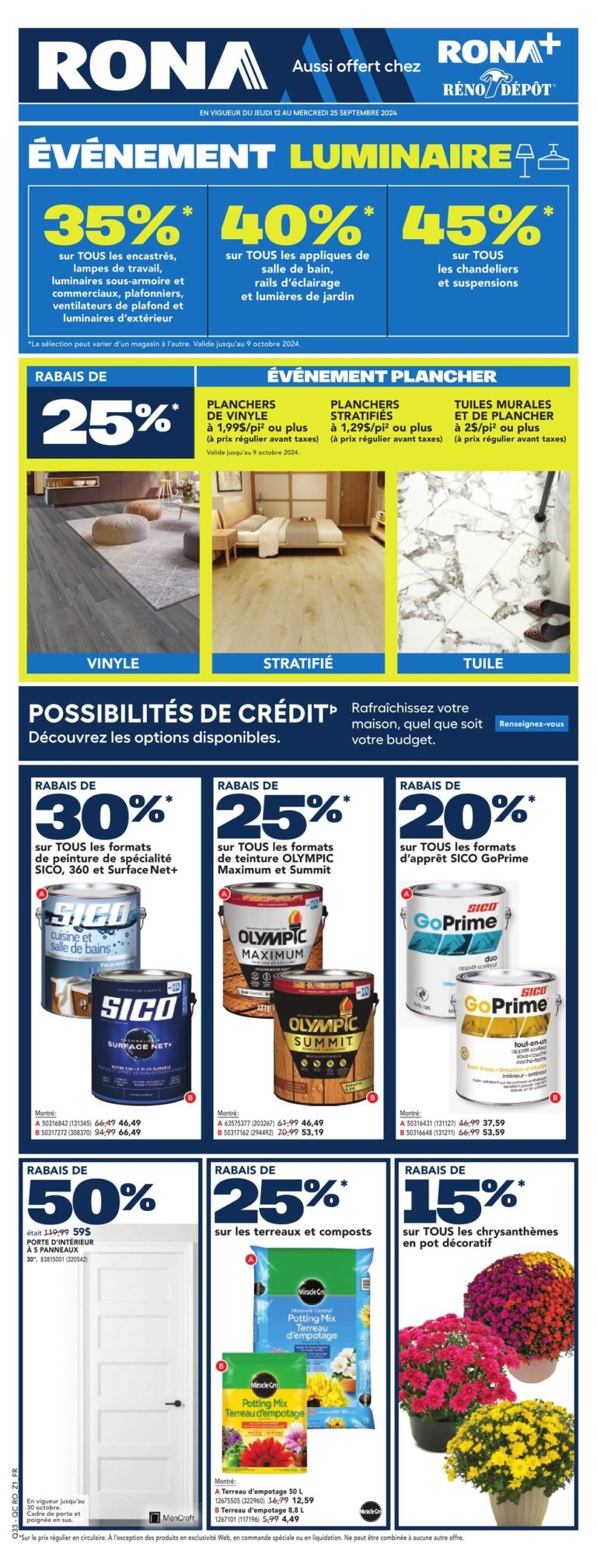 Circulaire RENO-DEPOT Du 12 au 25 septembre 2024