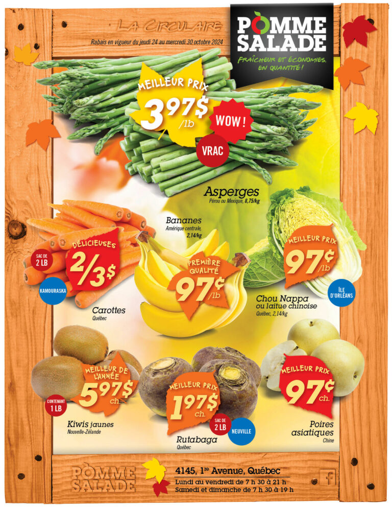 Circulaire Pomme Salade Du 24 au 30 octobre 2023