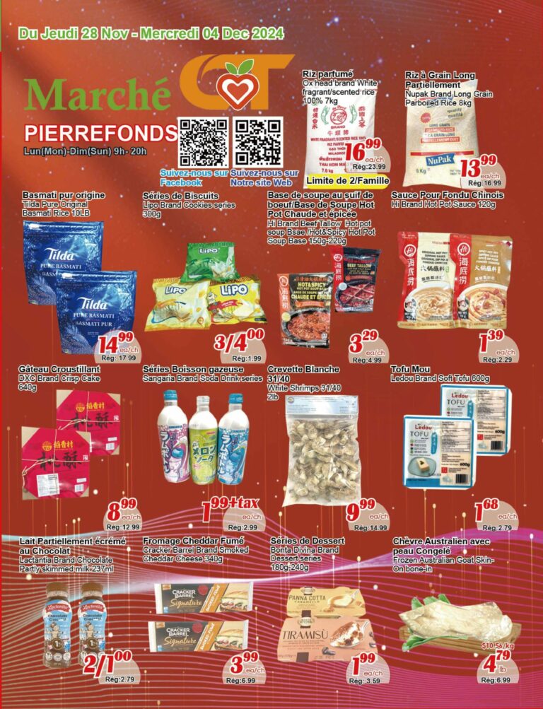 Circulaire Marché C&T Pierrefonds Du 28 novembre au 4 décembre 2024