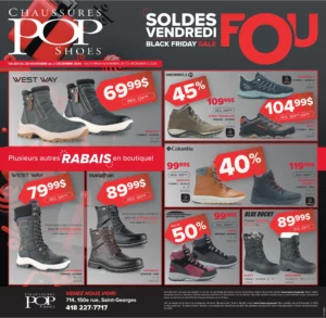Circulaire Chaussures Pop – Soldes Vendredi Fou Du 25 novembre au 2 décembre 2024
