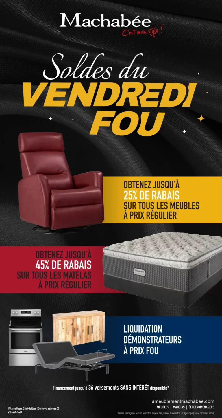 Circulaire Machabée – Soldes du Vendredi Fou Du 21 novembre au 4 décembre 2024