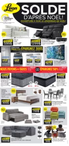 Circulaire Meubles Léon – Solde d’Après-Noël Du 19 décembre au 1 janvier 2025