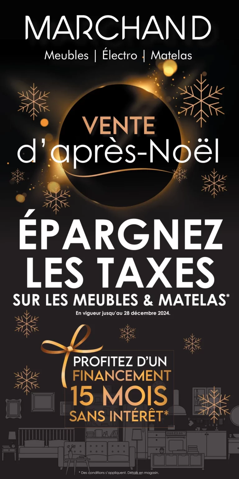 Circulaire Meubles Marchand Du 26 au 28 décembre 2024