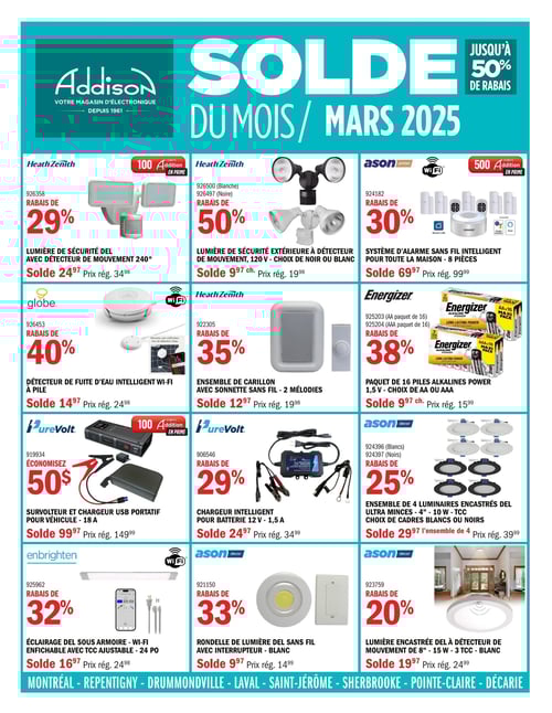Circulaire Addison Électronique Du 1 au 31 mars 2025
