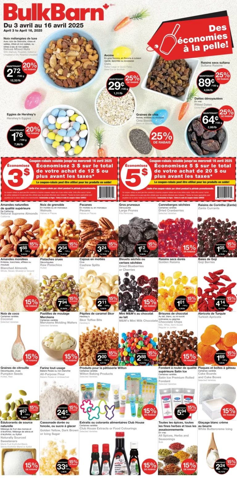 Circulaire Bulk Barn Du 3 au 16 avril 2025