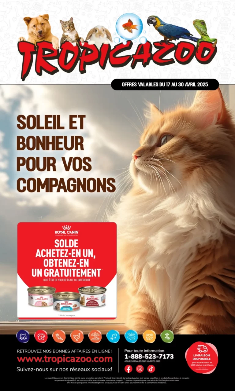 Circulaire Tropicazoo Du 17 au 30 avril 2025