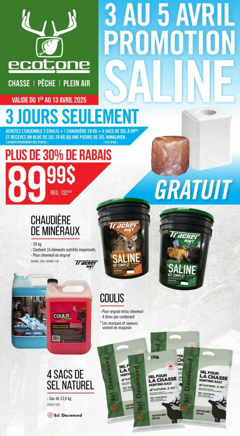 Circulaire Ecotone Du 1 au 13 avril 2025