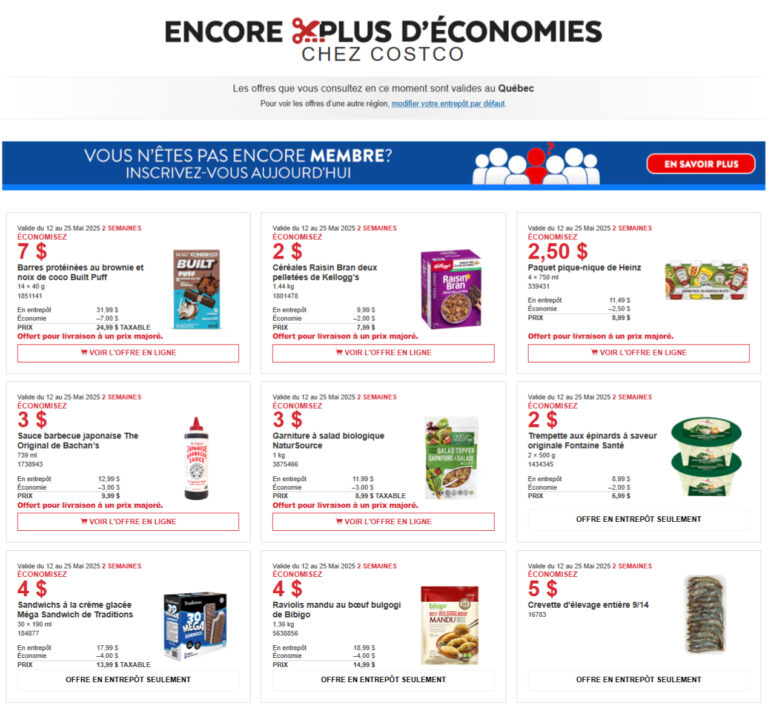 Circulaire Costco Du 12 mai au 8 juin 2025