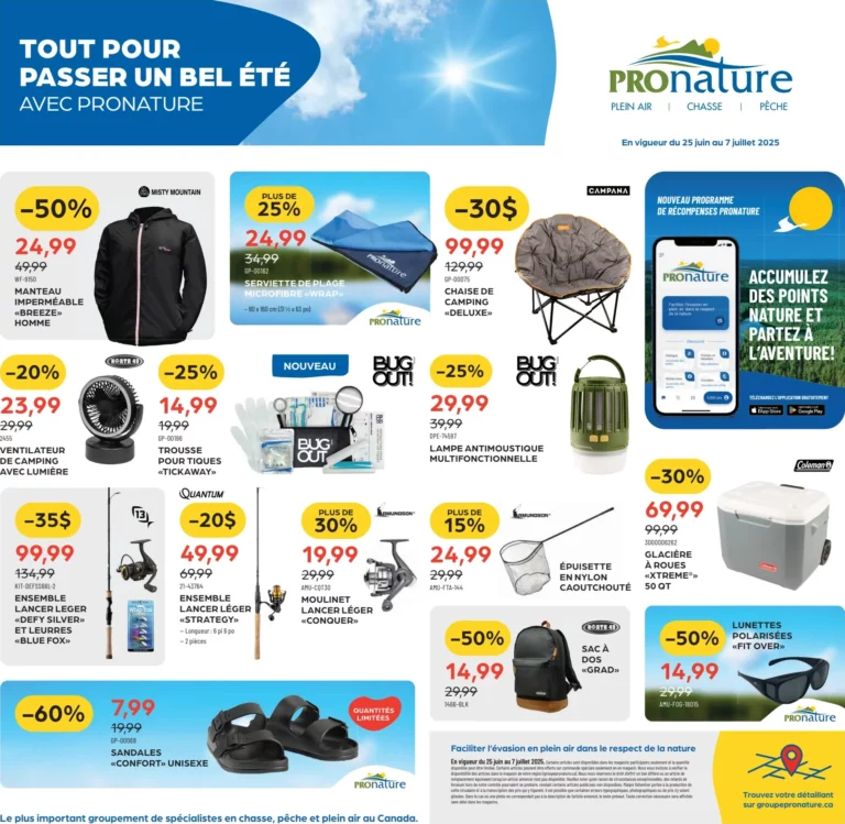 Circulaire Pronature Du 25 juin au 7 juillet 2025