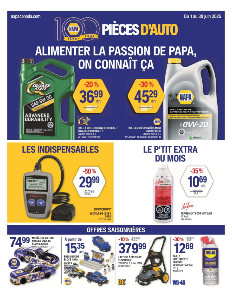 Circulaire Napa du 1 au 30 juin 2025