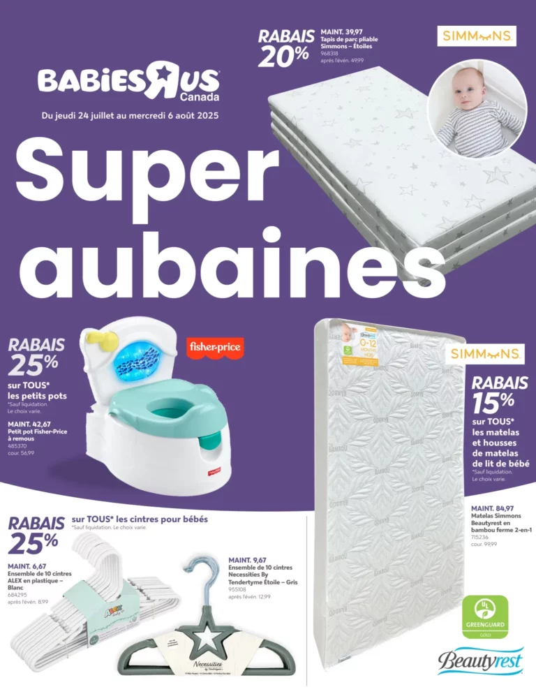 Circulaire Babies « R » Us Du 24 juillet au 6 août 2025