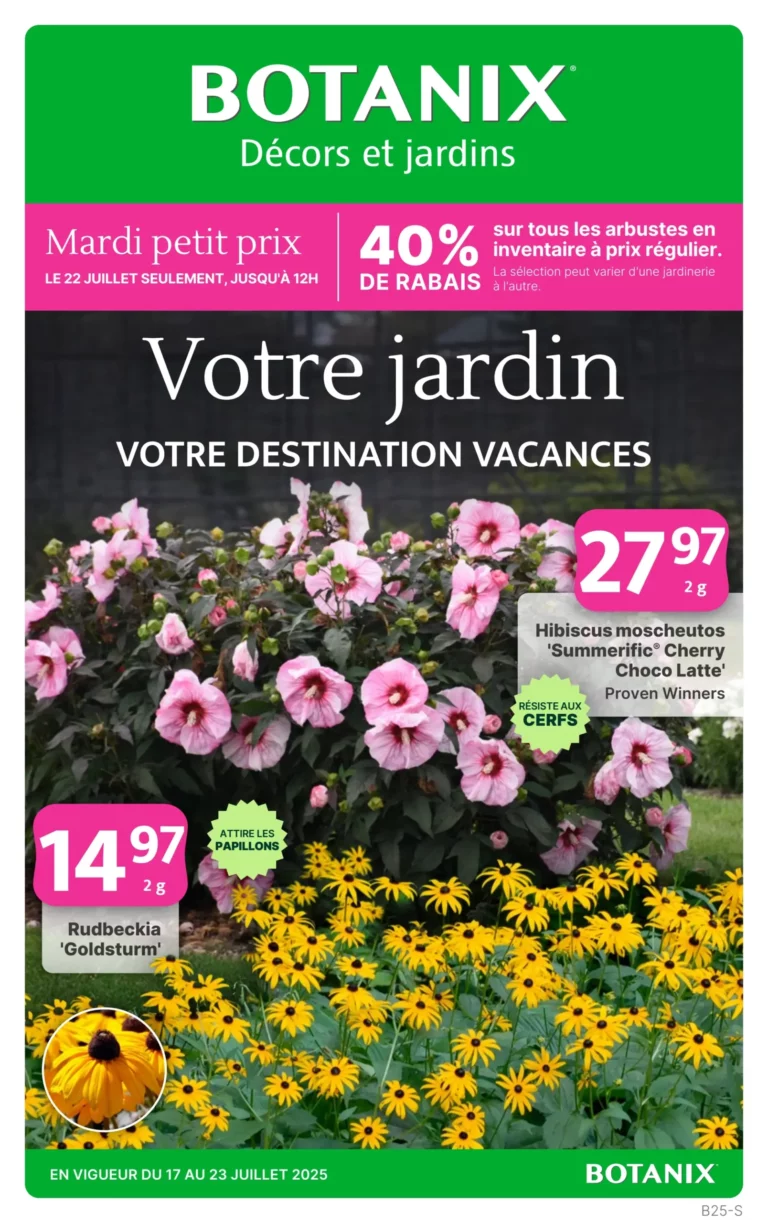 Circulaire Botanix Du 17 au 23 juillet 2025