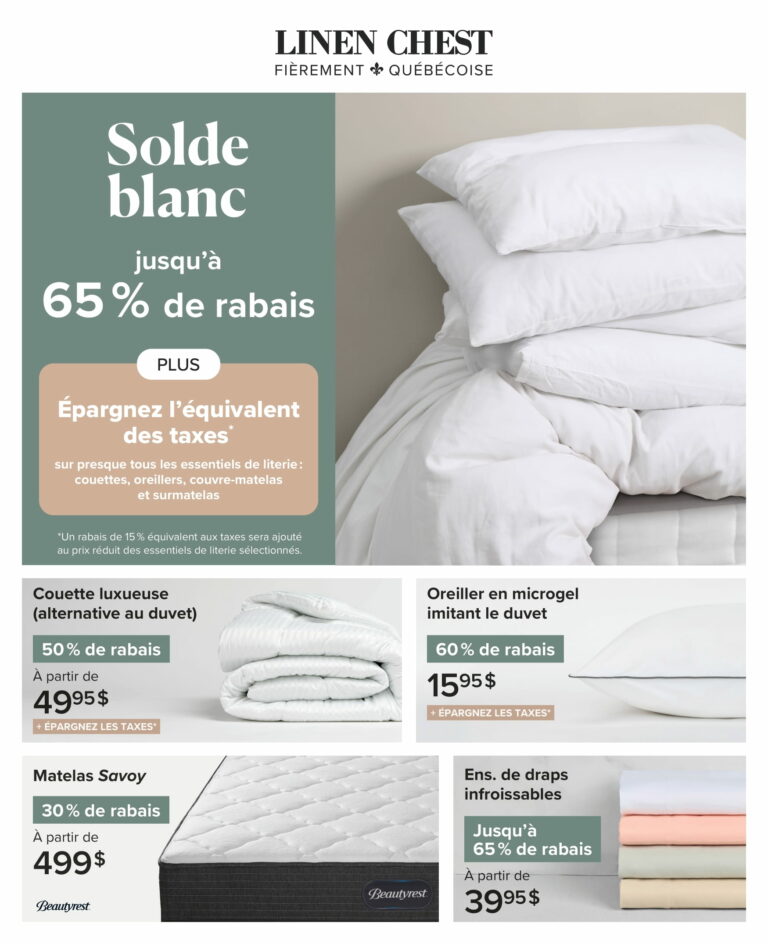 Circulaire Linen Chest – Solde Blanc Du 23 juillet au 24 août 2025