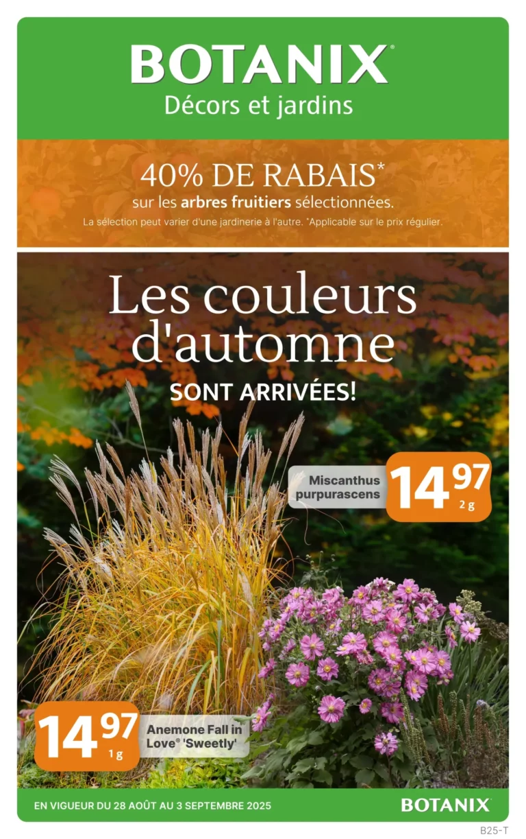Circulaire Botanix Du 28 août au 3 septembre 2025