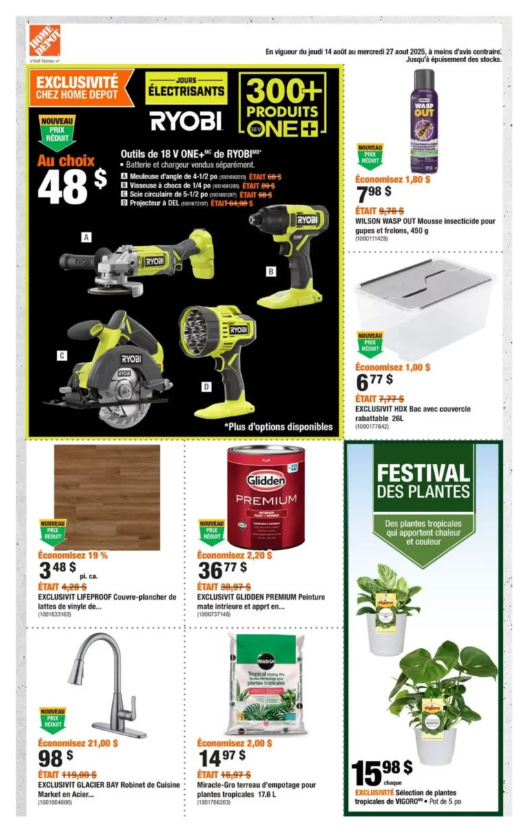 Circulaire Home Depot Du 14 au 27 août 2025