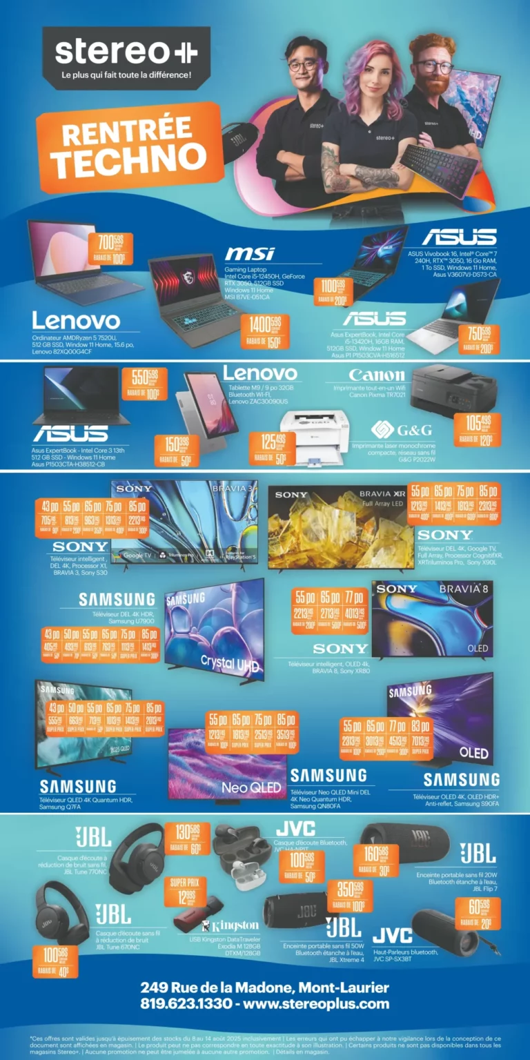 Circulaire Stéréo+ Du 8 au 14 août 2025
