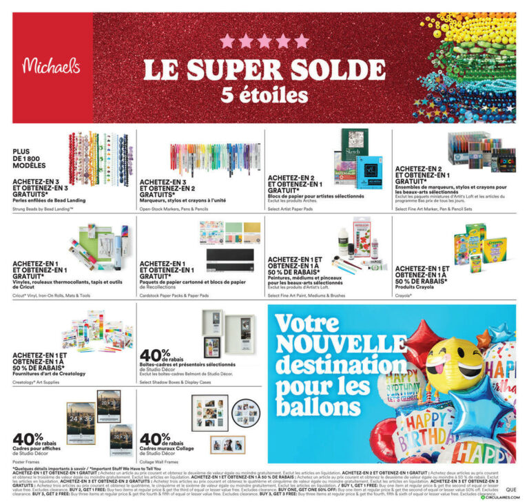 Circulaire Michaels Du 22 au 28 août 2025