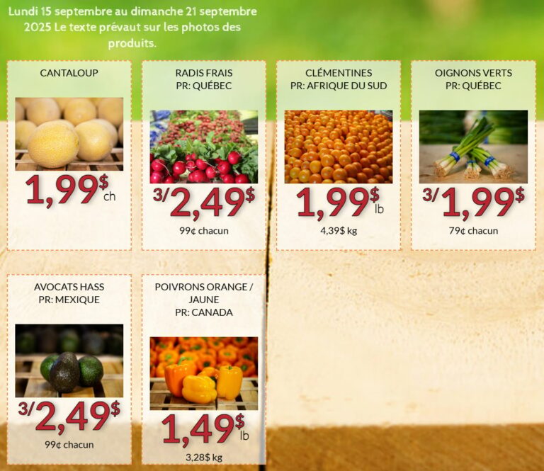 Circulaire Fruiterie 440 Du 15 au 21 septembre 2025