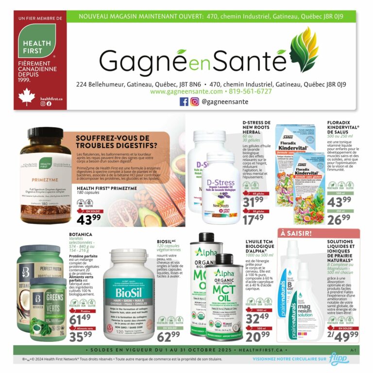 Circulaire Gagné en Santé du 1 au 31 octobre 2025