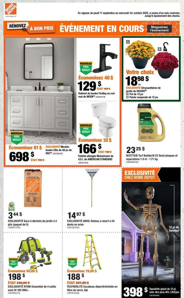 Circulaire Home Depot Du 11 au 17 septembre 2025