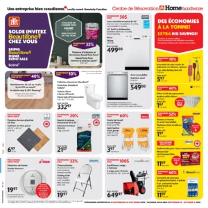 Circulaire Home Hardware Centre de Rénovation Du 25 septembre au 8 octobre 2025