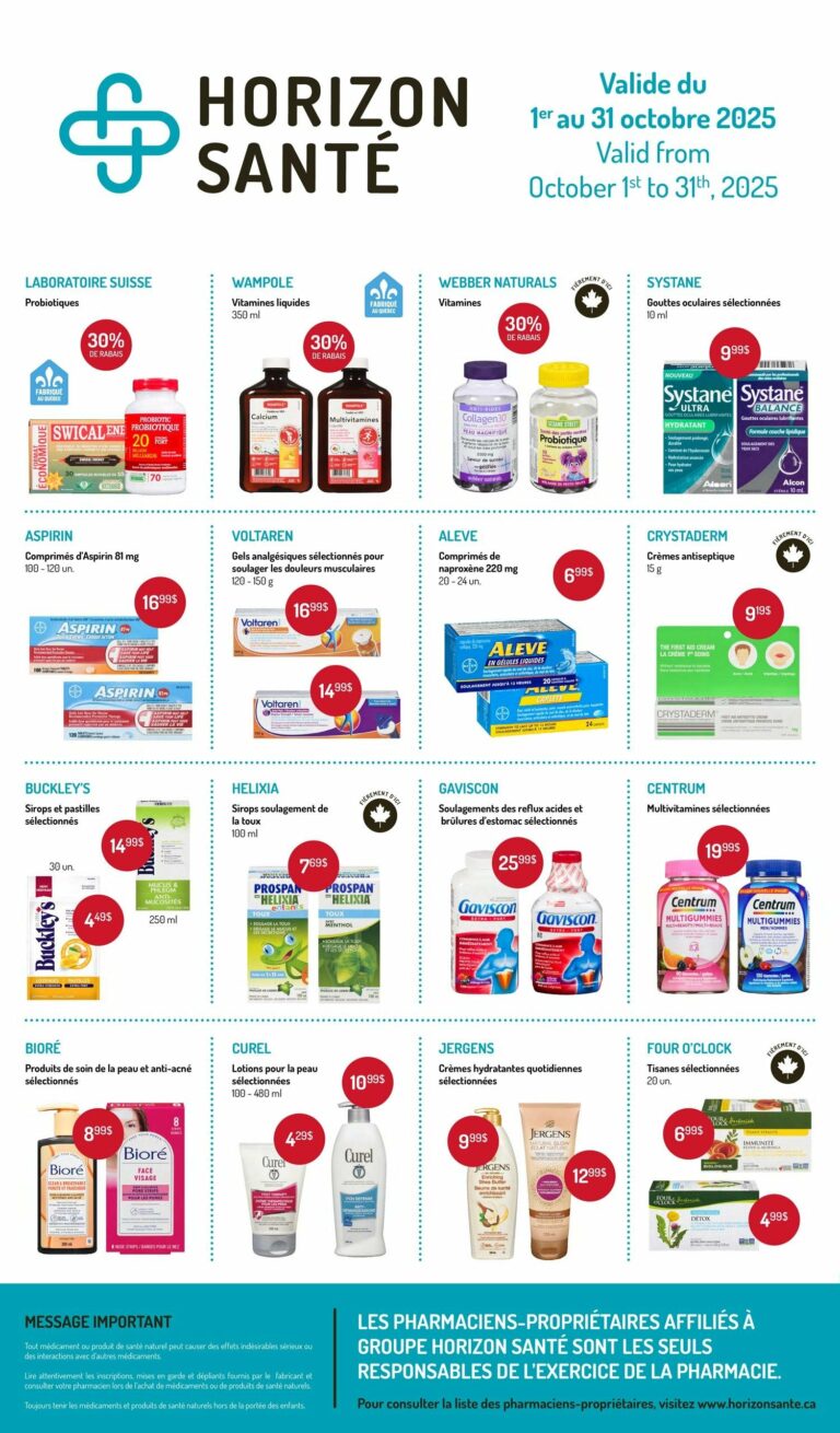 Circulaire Horizon Santé plus d’économies Du 1 au 31 octobre 2025