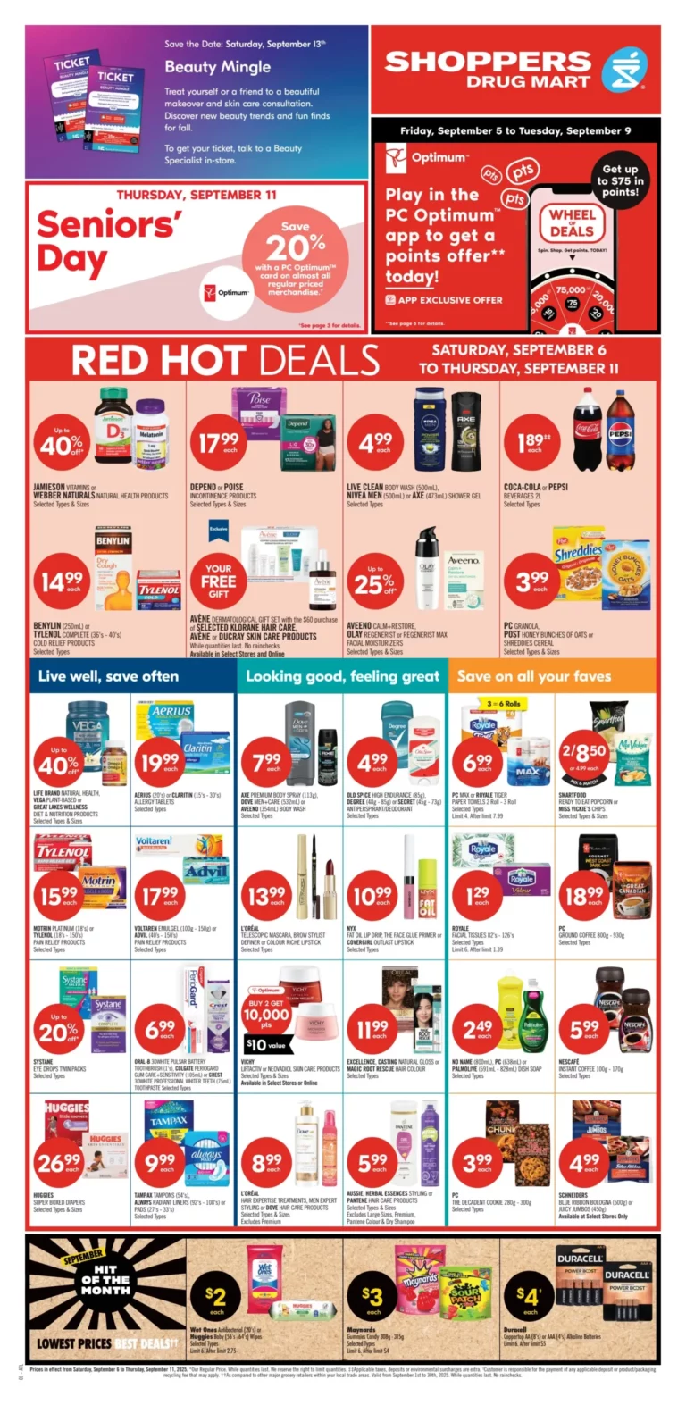 Circulaire Pharmaprix Du 6 au 11 septembre 2025