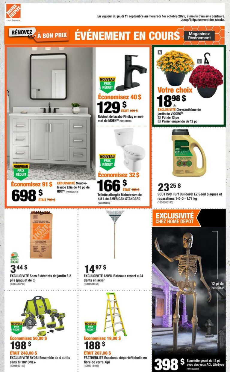Circulaire Home Dépôt Du 11 septembre au 1 octobre 2025