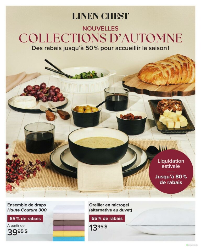 Circulaire Linen Chest Du 27 août au 21 septembre 2025