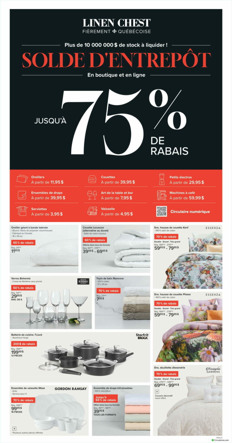 Circulaire Linen Chest Du 24 septembre au 19 octobre 2025