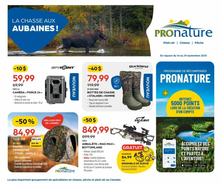Circulaire Pronature Du 16 au 29 septembre 2025
