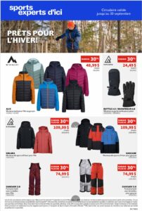 Circulaire Sports Experts Du 17 au 30 septembre 2025