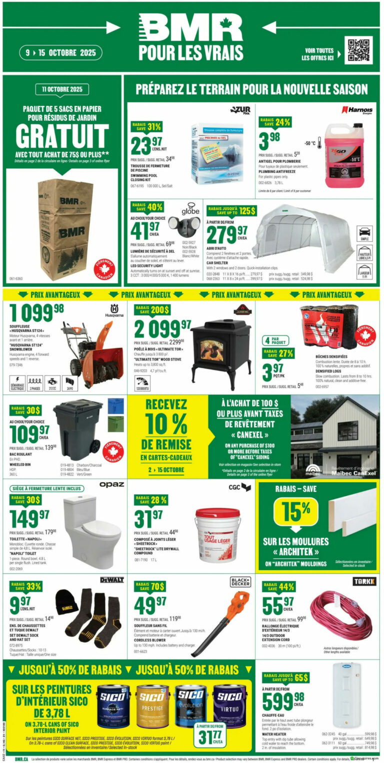 Circulaire BMR Du 9 au 15 octobre 2025