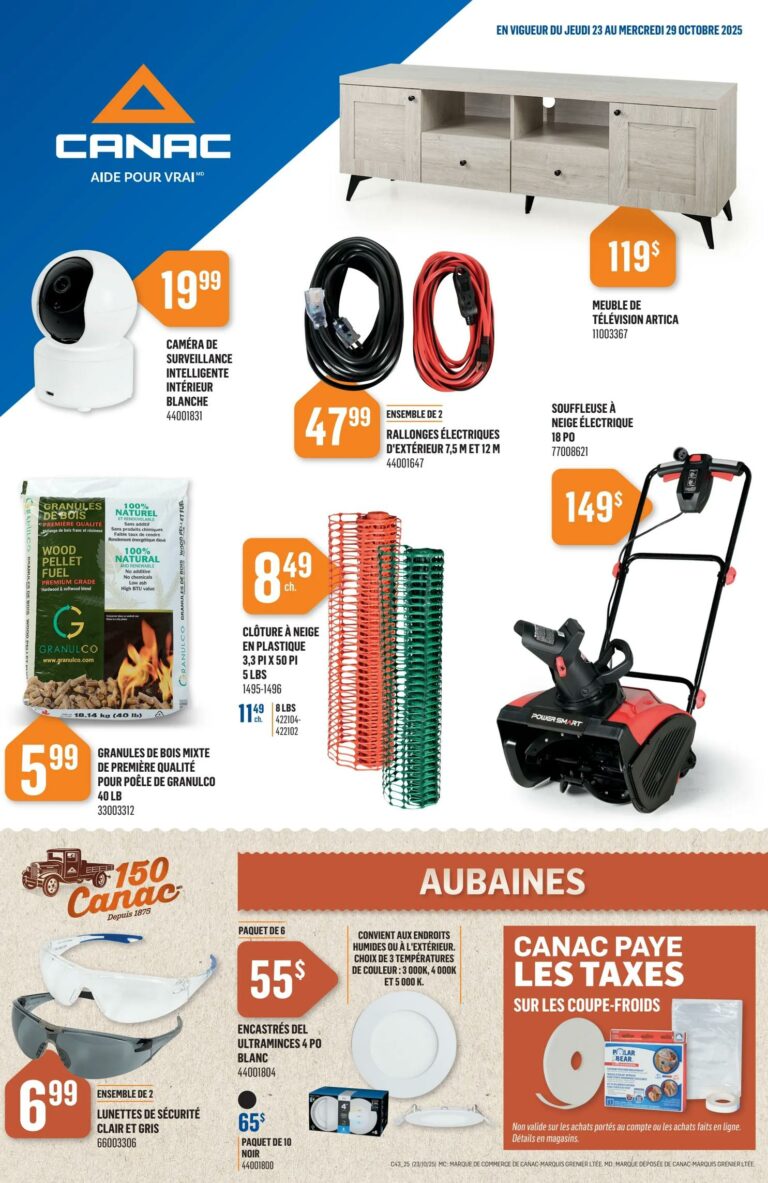 Circulaire Canac Du 23 au 29 octobre 2025