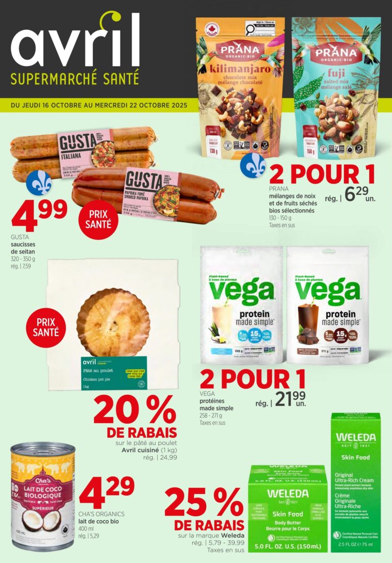 Circulaire Avril Du 16 au 22 octobre 2025