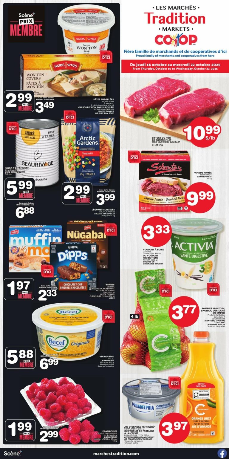 Circulaire Les Marchés Tradition Nouveau-Brunswick Du 16 au 22 octobre 2025
