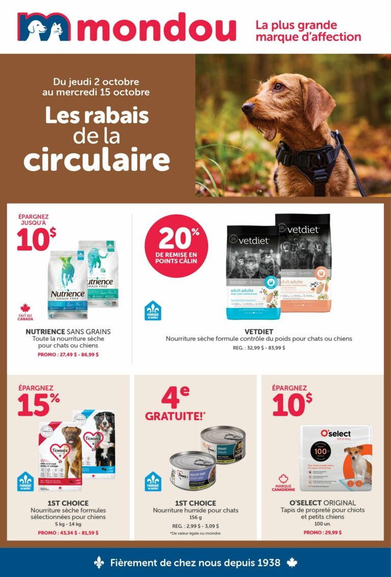 Circulaire Mondou Du 2 au 15 octobre 2025