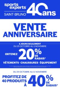 Circulaire Sports Experts – St-bruno Du 29 octobre au 2 novembre 2025