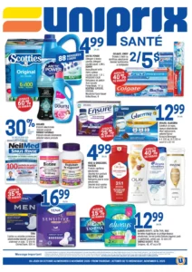 Circulaire Uniprix santé Du 30 octobre au 5 novembre 2025