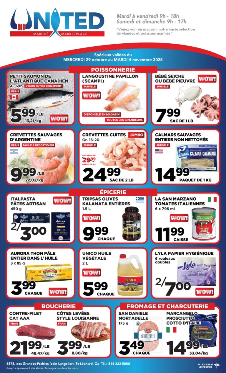 Circulaire United Supermarché Du 29 octobre au 4 novembre 2025