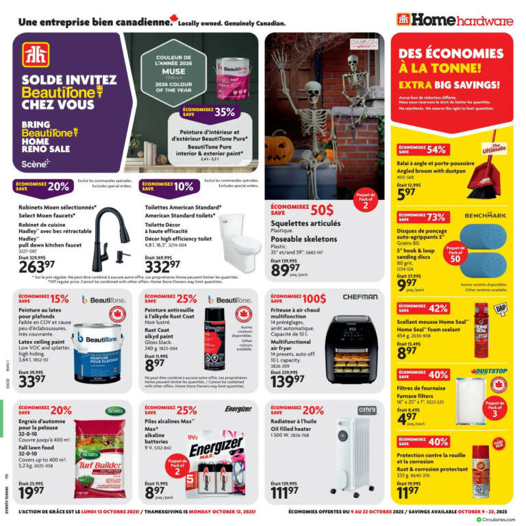 Circulaire Home Hardware Du 9 au 22 octobre 2025