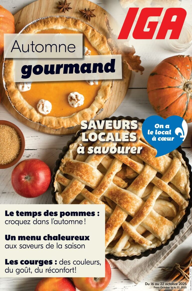 Circulaire IGA Automne Gourmand Du 16 au 22 octobre 2025