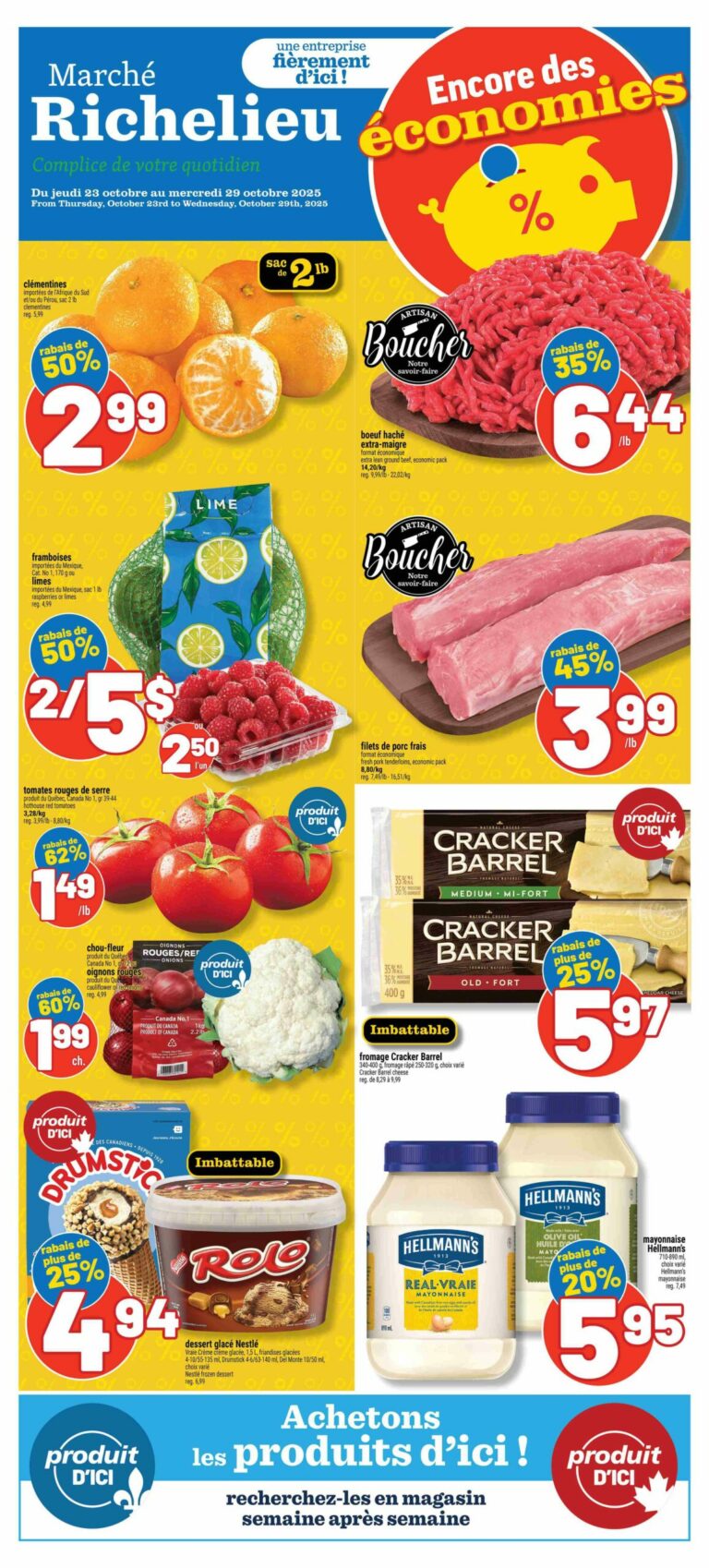 Circulaire Marché Richelieu Du 23 au 29 octobre 2025