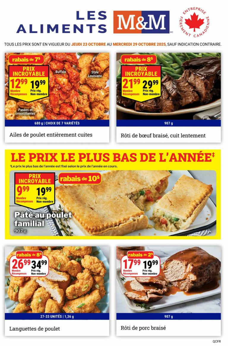 Circulaire Les Aliments M&M Du 23 au 29 octobre 2025