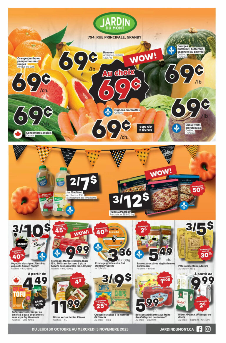 Circulaire Jardin du Mont Du 30 octobre au 5 novembre 2025