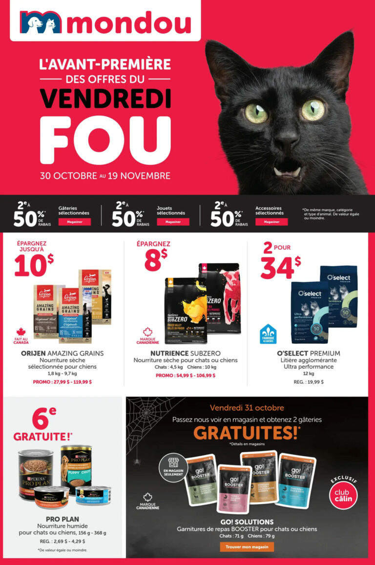 Circulaire Mondou Du 30 octobre au 19 novembre 2025