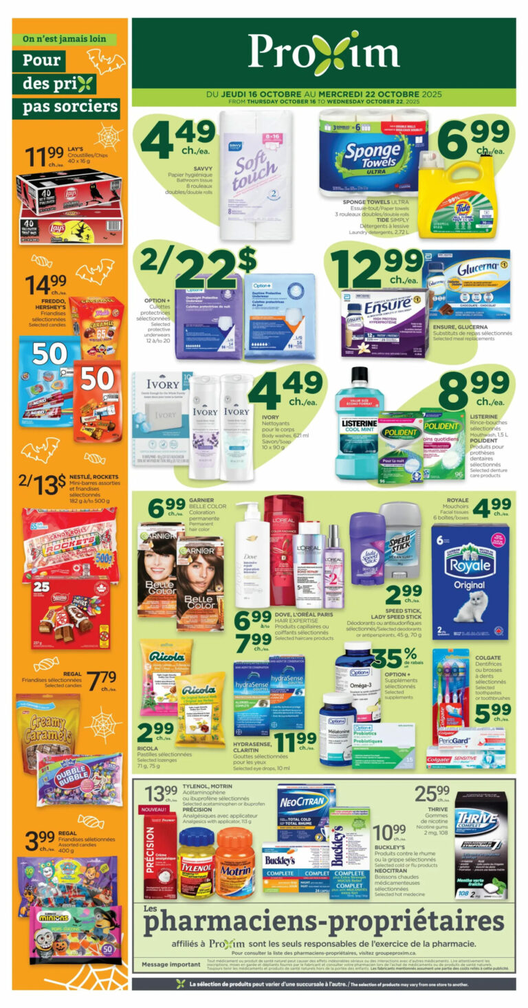 Circulaire Proxim Du 16 au 22 octobre 2025