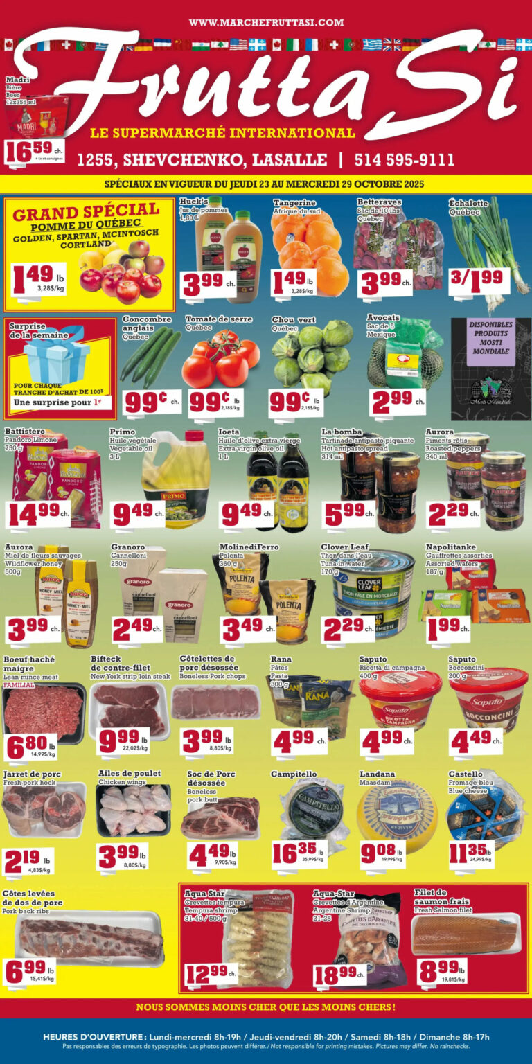 Circulaire Marché Frutta Si Du 23 au 29 octobre 2025