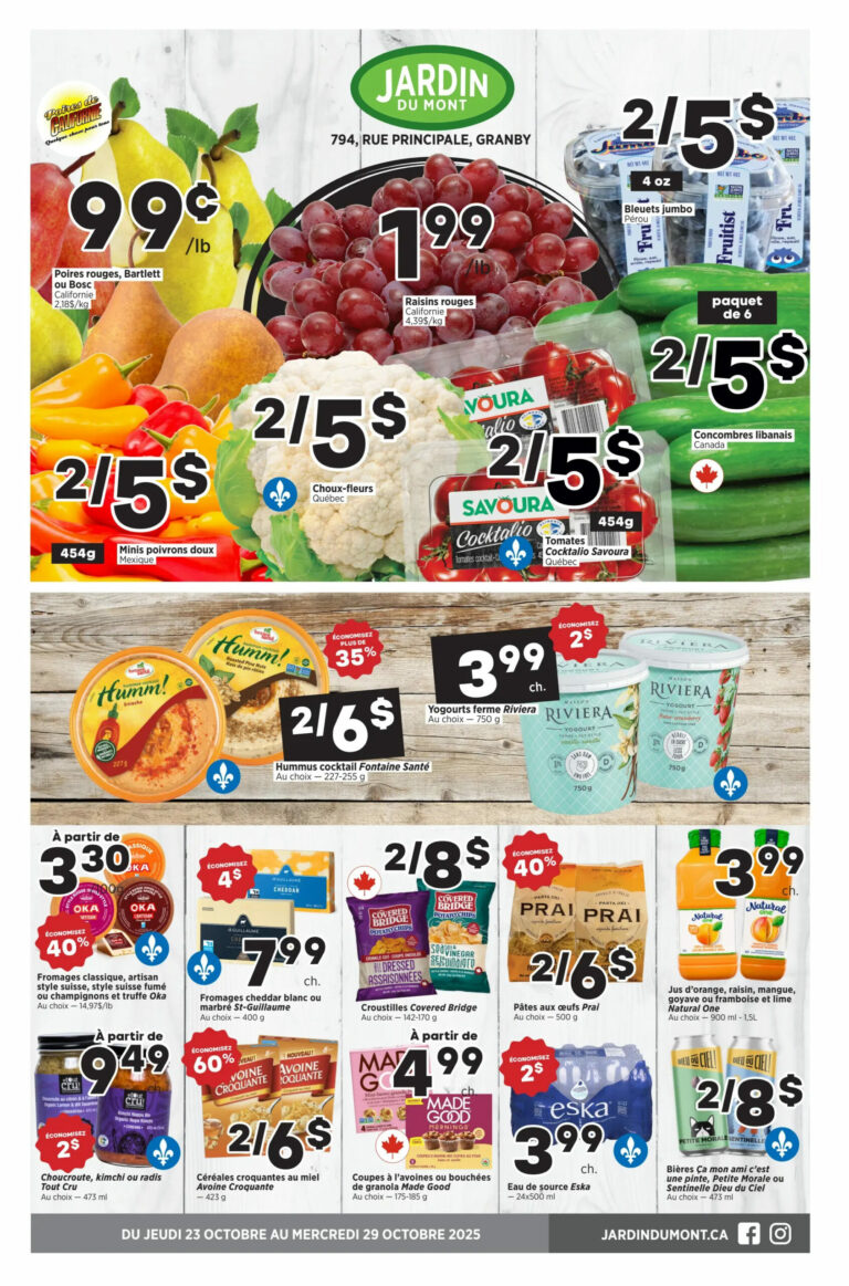 Circulaire Jardin du Mont Du 23 au 29 octobre 2025